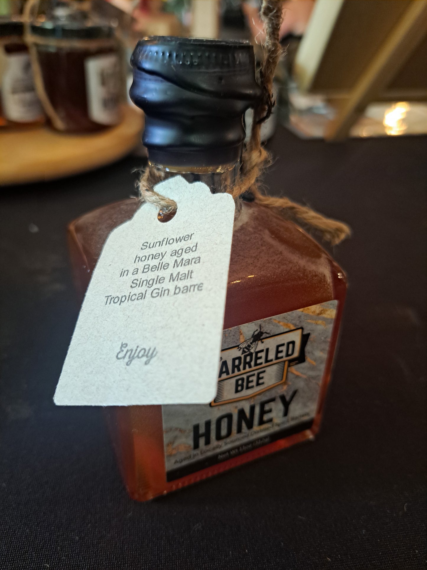 Batch 112 - Sunflower Honey aged in Bellemara Tropical Gin Barrel, 2oz Mini Jar